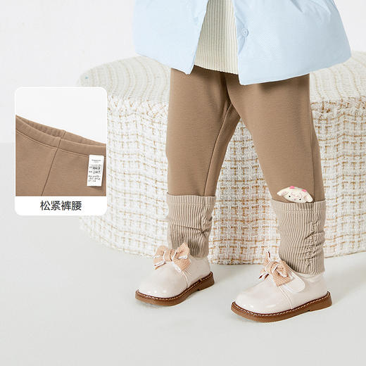 巴拉巴拉儿童加绒打底裤女童保暖冬装长裤堆堆袜脚口时髦洋气潮 商品图3