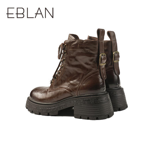 伊伴冬季独特手抓花鞋面潮酷马丁靴女鞋B25580155 商品图3