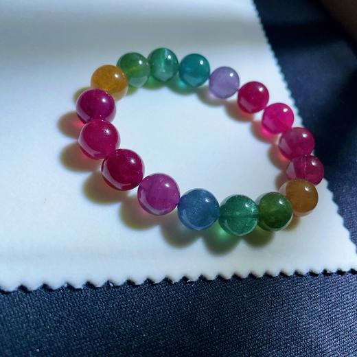 11.8mm单圈荧光彩虹碧玺手串 商品图2