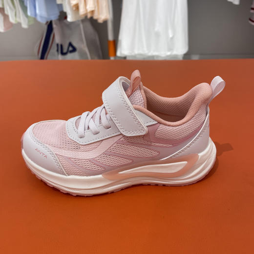 安踏儿童跑鞋25年夏女小童舒适防滑网面透气运动跑步鞋322529931R 商品图0