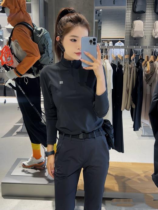 点此购买 可隆春秋季女款户外运动上衣露营半拉链长袖拉绒打底衫 qk 326861 商品图11