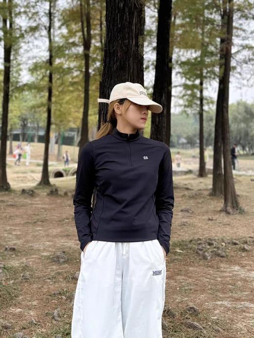 点此购买 可隆春秋季女款户外运动上衣露营半拉链长袖拉绒打底衫 qk 326861 商品图12