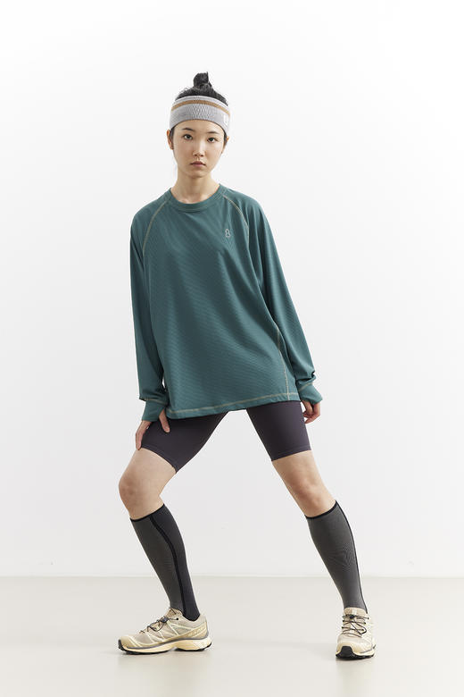 吃茶去chichaqu25速干明线吸湿排汗凉感华夫格圆领T恤户外运动 商品图2