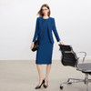 IWY/青蓝色西装连衣裙高端总裁职业裙装套装女秋款气质干练西装两件套内搭连衣裙C2344+Q1439 商品缩略图2
