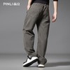 PINLI品立2025秋季新款宽松直筒休闲长裤男士纯色百搭潮流弯刀裤GD253117010 商品缩略图2