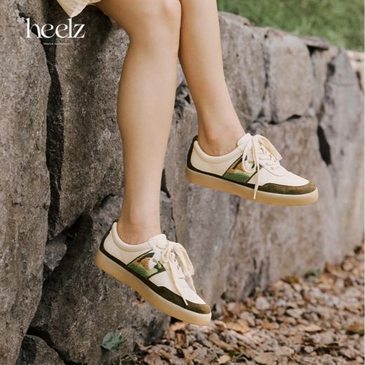 【一步一山河】heelz设计师手工鞋履 ｜非遗刺绣无铬鞣牛皮运动鞋1.5公分 商品图2