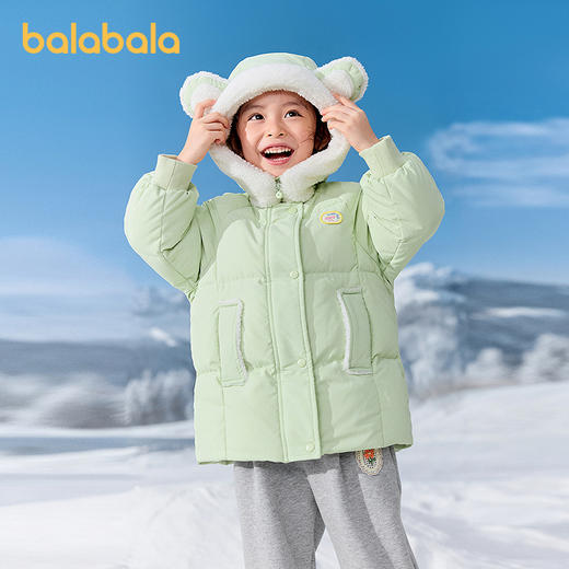 巴拉巴拉童装儿童羽绒服女童冬装甜美可爱连帽上衣厚款保暖户外潮 商品图6