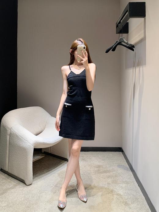 香奈儿 25B高级手工坊系列新款 黑色针织吊带裙（ZY*MM） 商品图5