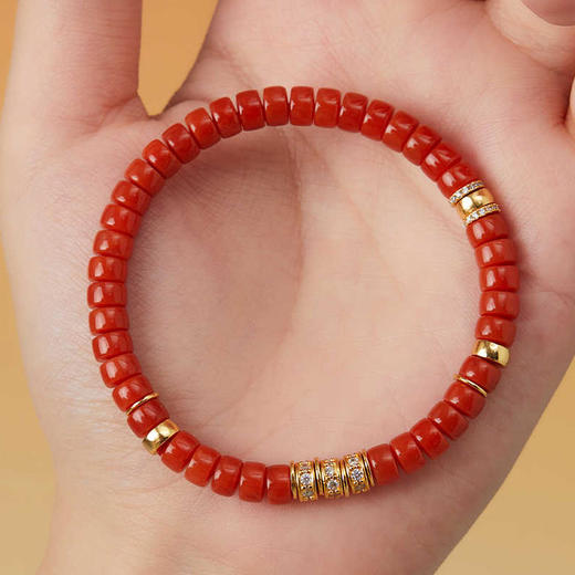 流岚 精工直切归圆南红玛瑙手串 商品图2