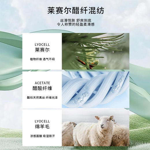 【团购】买一送一 KEMU严选莱赛尔女款正肩圆领羊毛打底衫 商品图3