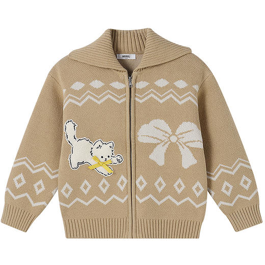 【实体店同款】女童针织开衫冬季新款安奈儿童装AG544133 商品图5
