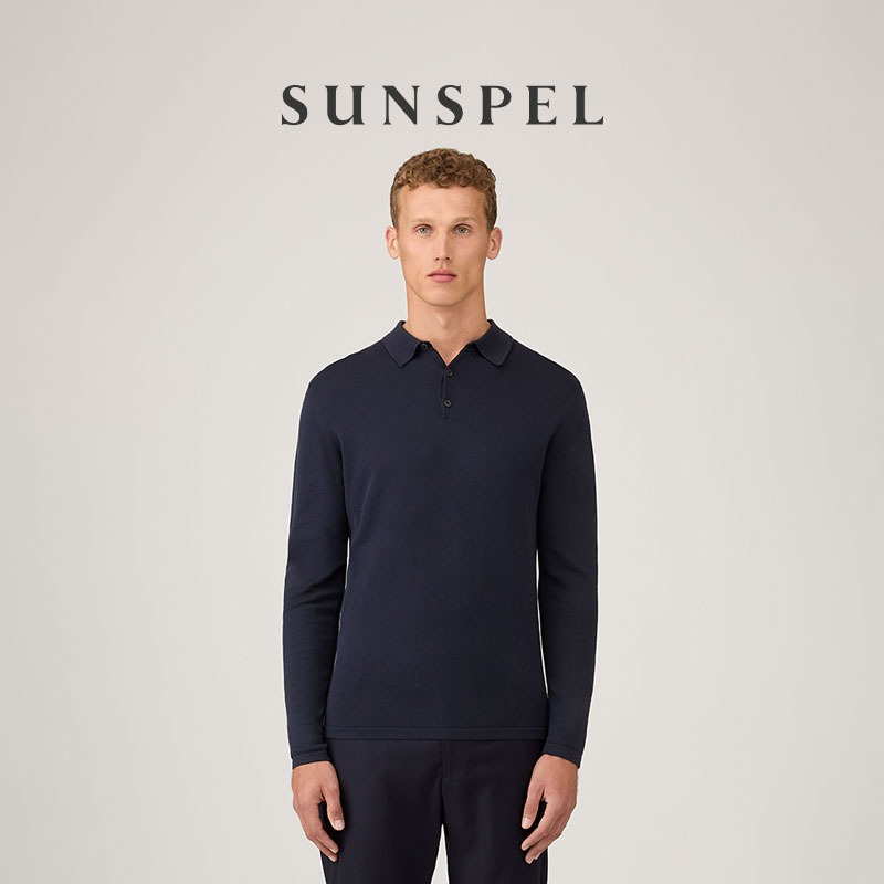 【海岛棉系列】SUNSPEL男士经典款Sea Island海岛棉长袖Polo衫