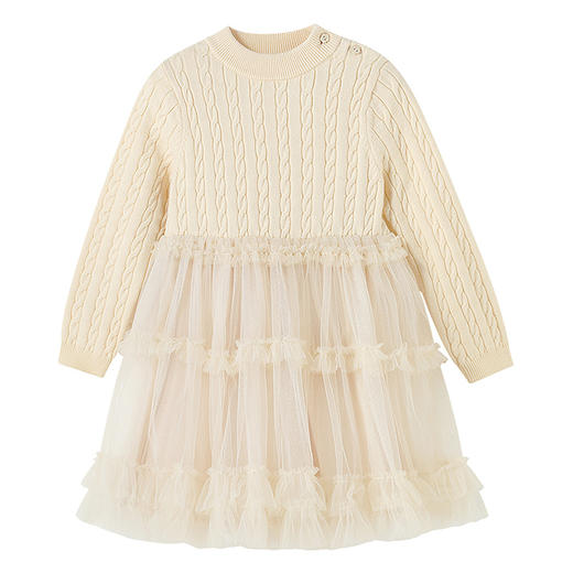 【实体店同款】女童长袖连衣裙秋季新款安奈儿童装XG533199 商品图6