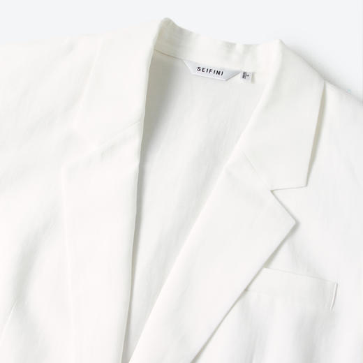 【商场同款】诗凡黎白色翻领西装2025夏新款职业外套女3G4110311 商品图2