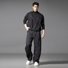 PINLI品立春季新款设计感褶皱直筒工装裤男士户外休闲长裤潮GD253117019 商品缩略图4