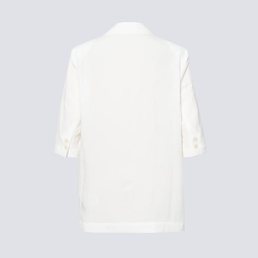 【商场同款】诗凡黎白色翻领西装2025夏新款职业外套女3G4110311 商品图1