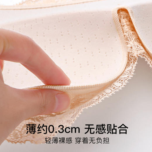 琉璃月影 文胸(VIP)【小胸聚拢 透气薄杯】性感蕾丝调整型收副乳薄款文胸 商品图3