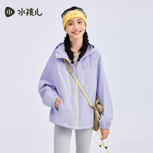 【抗静电】水孩儿童装女童外套厚2025秋季新品中大童三防加绒风衣 商品图3