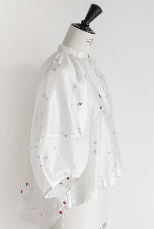 Bunon刺绣白色上衣 商品图4