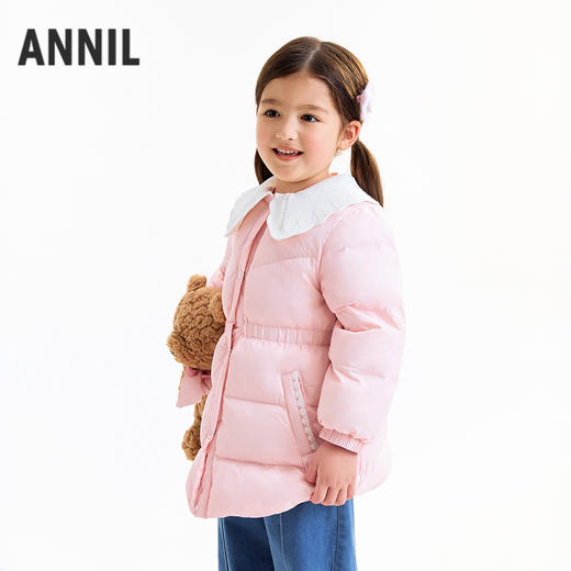 【实体店同款】女童中长款羽绒服冬季新款安奈儿童装XG545215 商品图1