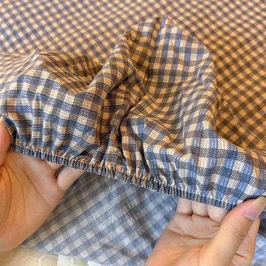 优选丨抢‼️39.9起/床初秋必备韩国🇰🇷出口轻氧水洗色织棉床笠床罩✨360°全包围设计小清新贝 商品图4