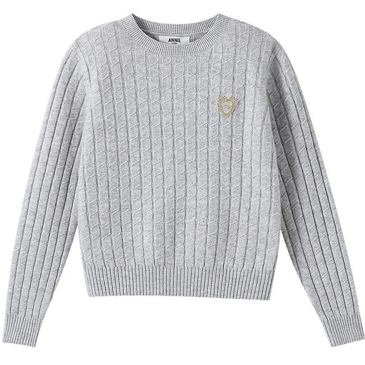 【实体店同款】女童圆领针织衫秋季新款安奈儿童装AG534130 商品图5