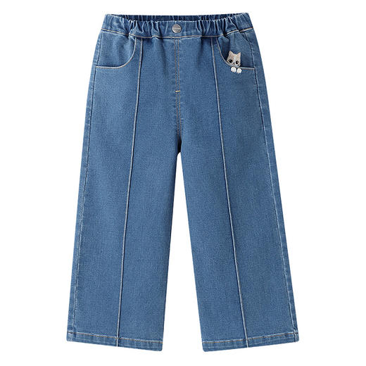 【实体店同款】女童全腰牛仔长裤秋季新款安奈儿童装XG536144 商品图6