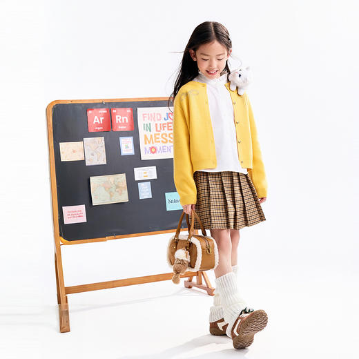 【实体店同款】女童针织开衫秋季新款安奈儿童装AG534132 商品图3