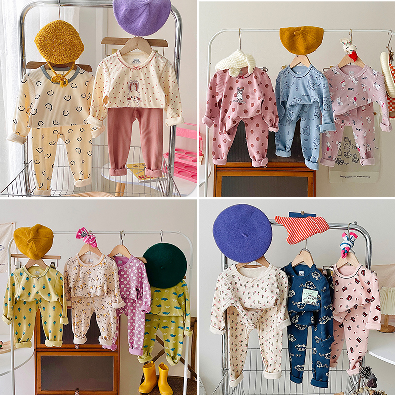 【2套39.9元】『240克百分百棉儿童秋衣裤套装』100-160码A类品质，多色可选，选择性多样，男女宝通穿!(为爱严选)