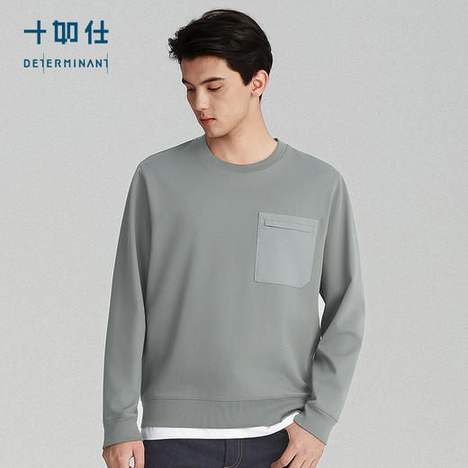 秋冬针织保暖圆领远红外口袋款休闲卫衣-LS04-03 商品图7