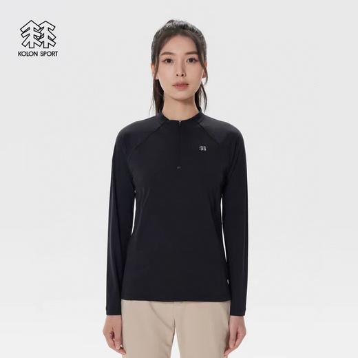 点此购买 可隆春秋季女款户外运动上衣露营半拉链长袖拉绒打底衫 qk 326861 商品图1