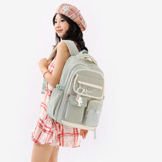 2025新款学生双肩包 大容量减负护脊中学生书包初中青少年背包 商品图4