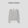 ROMI STUDIO“松弛随性”POLO领条纹拼色垂坠感套头毛织 RWCAST5122 商品缩略图4