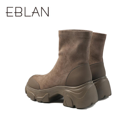 伊伴冬季双层Q弹垫脚运动感大底女时尚休闲鞋B25552725 商品图4