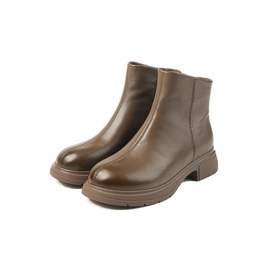 伊伴冬季超柔软简约基础百搭踝靴女时尚休闲鞋B25573513 商品图5