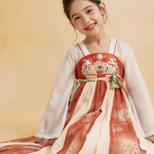 笛莎Deesha观山见女童连衣裙2025秋季女童连衣裙 商品图2