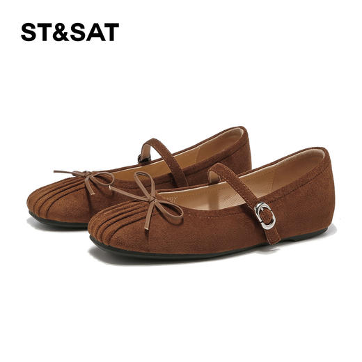 星期六气质甜美蝴蝶结平底玛丽珍SSD3111T0Y 商品图9