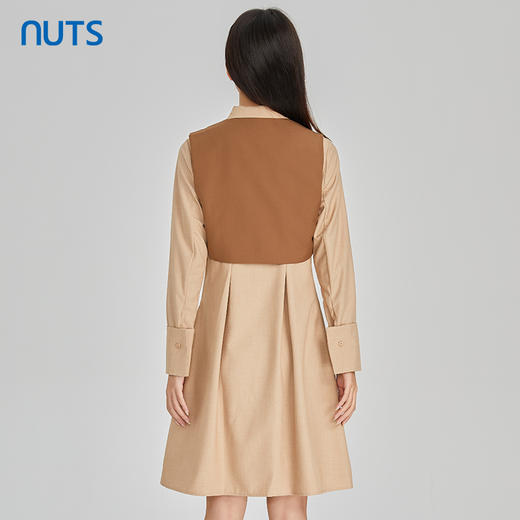 NUTS商场同款春秋季时尚气质宽松长袖衬衫连衣裙套装女313103001B 商品图4