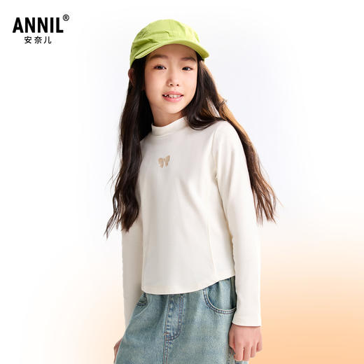 女童中领长袖针织衫秋季新款安奈儿童装EG531561 商品图1