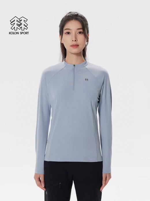 点此购买 可隆春秋季女款户外运动上衣露营半拉链长袖拉绒打底衫 qk 326861 商品图0