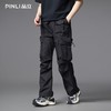 PINLI品立2025秋季新款男户外多口袋工装裤潮牌直筒伞兵休闲长裤GD253117022 商品缩略图3