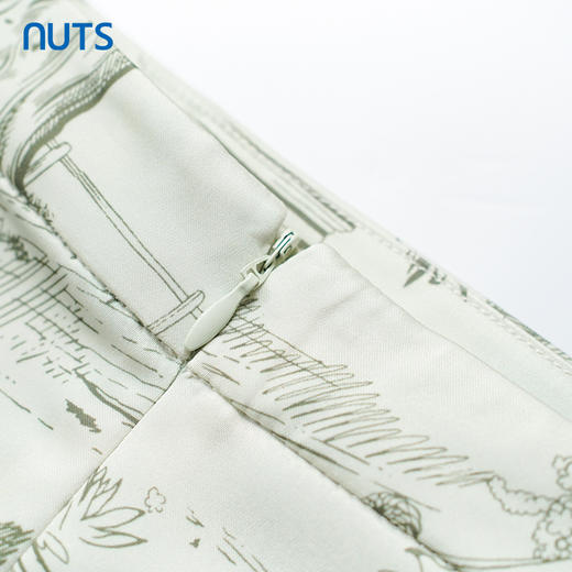 NUTS商场同款春秋季中国风水墨画高腰气质时尚半身长裙女333061207 商品图4