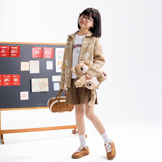 【实体店同款】女童针织开衫冬季新款安奈儿童装AG544133 商品图3