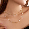 Manreya玛芮雅层韵珠帘满天星长款双层叠戴珍珠项链高级感 商品缩略图3