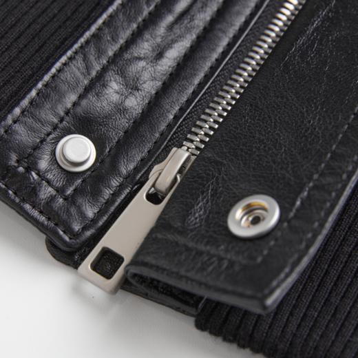 ROMI STUDIO“棕标甄选”英国进口羊皮革细腻肌理短皮衣RWCWWG5702  商品图4