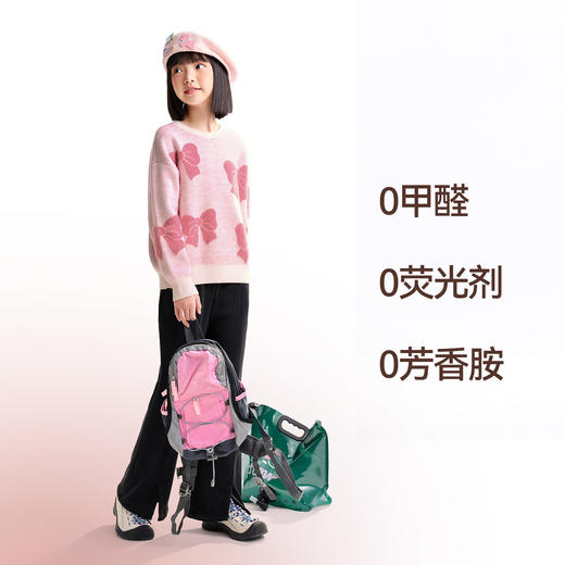 女童圆领长袖针织衫冬季新款安奈儿童装EG544559 商品图2