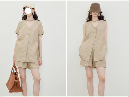 裁缝学苑AS540棉麻清凉透气西装纸样马甲短裤套装打版裁剪样板 商品图7