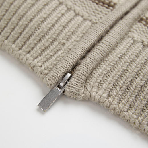 ROMI STUDIO“秋日氛围 ”羊毛混纺复古色纹宽松毛织外套RWCAS65338  商品图3