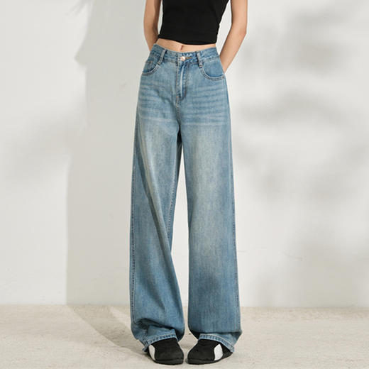 馥迦时髦百搭窄版牛仔裤 商品图3