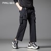 PINLI品立秋季新款潮牌户外束脚工装裤男多口袋直筒休闲长裤B252117020 商品缩略图0